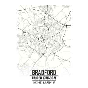 Bradford United Kingdom map