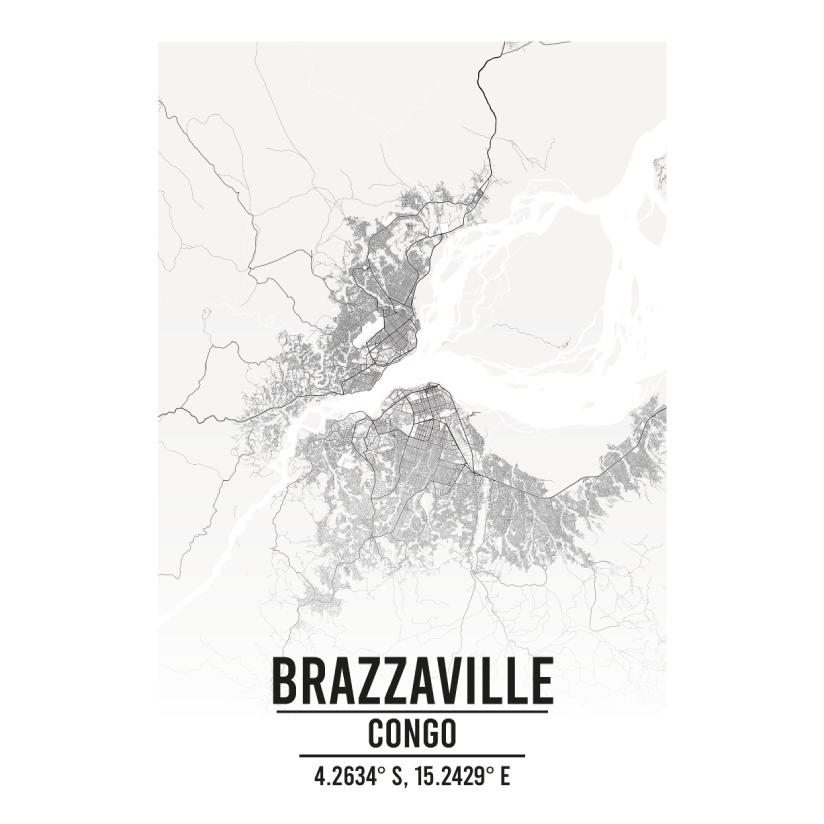 Brazzaville Congo map