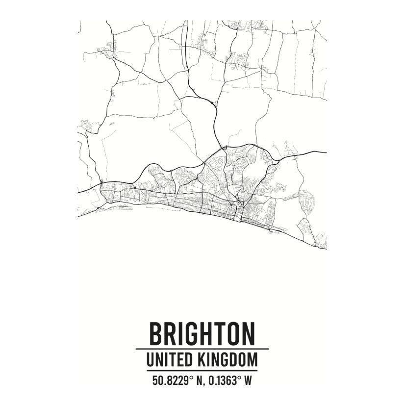 Brighton United Kingdom map