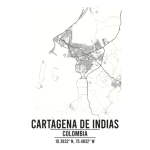 Cartagena de Indias Colombia map