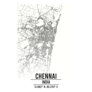Chennai India map