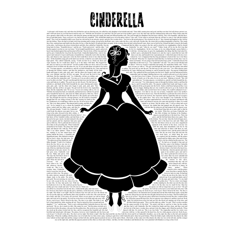 black Cinderella print