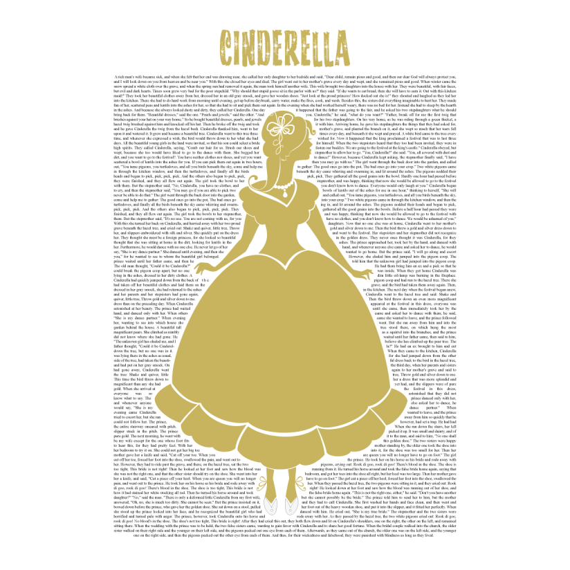 gold Cinderella print