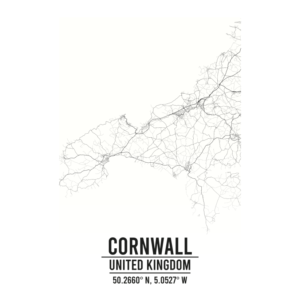 Cornwall United Kingdom map