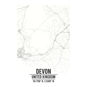 Devon United Kingdom map