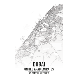 Dubai United Arab Emirates map
