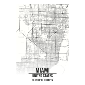 Miami United States map