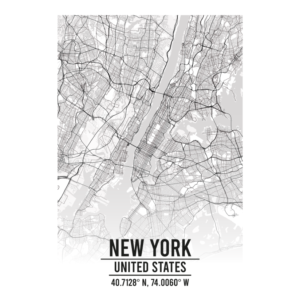 New York United States map
