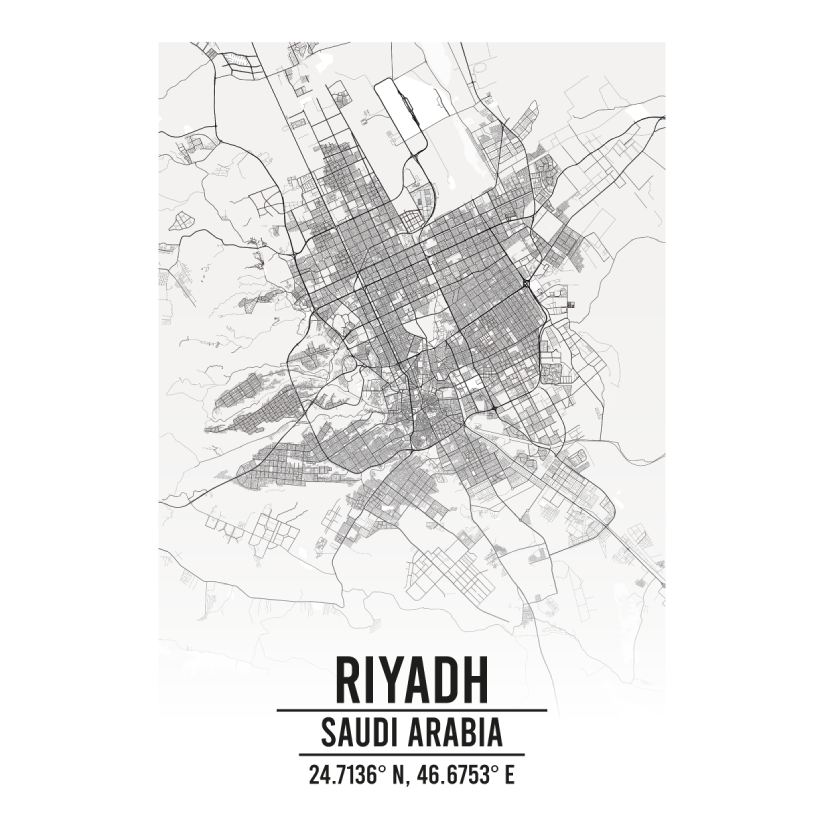 Riyadh Saudi Arabia map