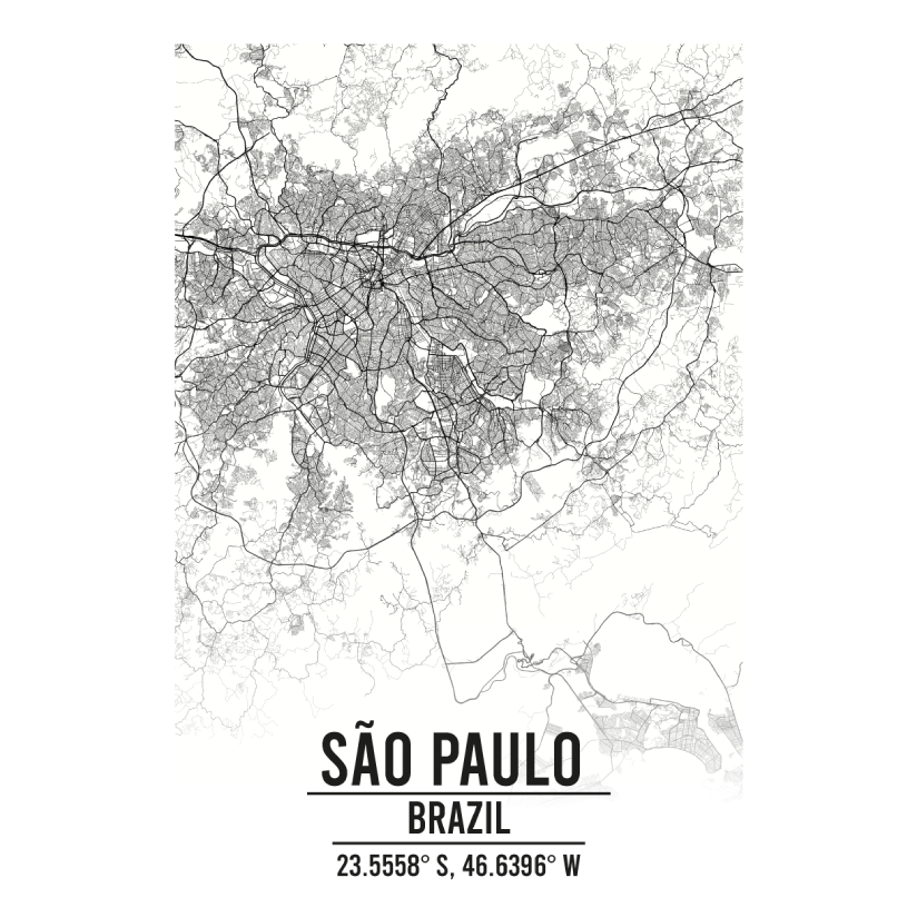 São Paulo Brazil map