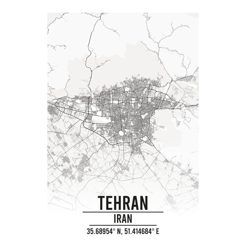Tehran Iran map