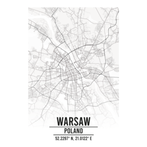 Warsaw Poland map