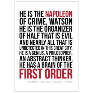 Sherlock Holmes The Final Problem Quote A3 Print