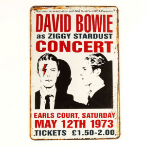 David Bowie Live Tin Sign