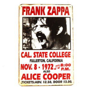 Frank Zappa Tin Sign