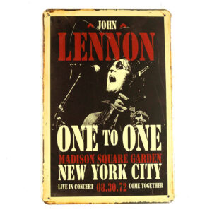 John Lennon Live Tin Sign
