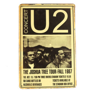U2 Tin Sign